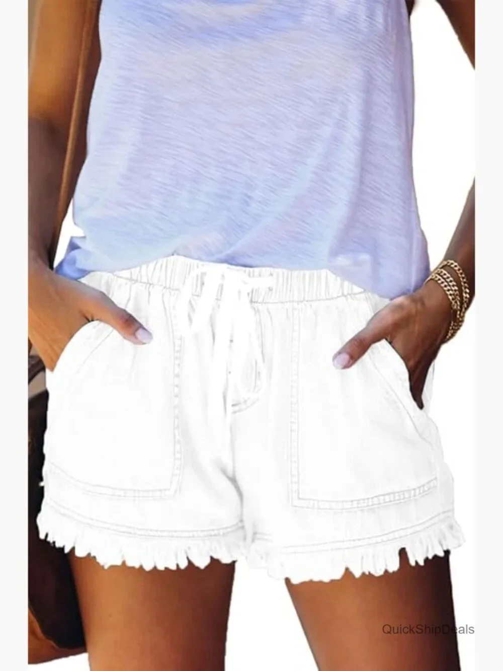 Lightweight Baggy Hot Pants Elastic Waist Drawstring Comfy Shorts
